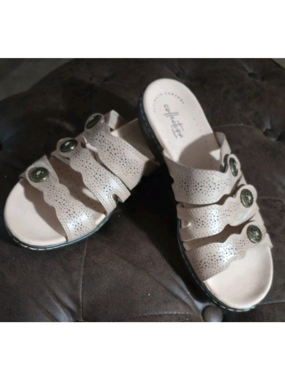 Collection by Clarks Ultimate Comfort Women's Sandals Beige Size 7.5 W